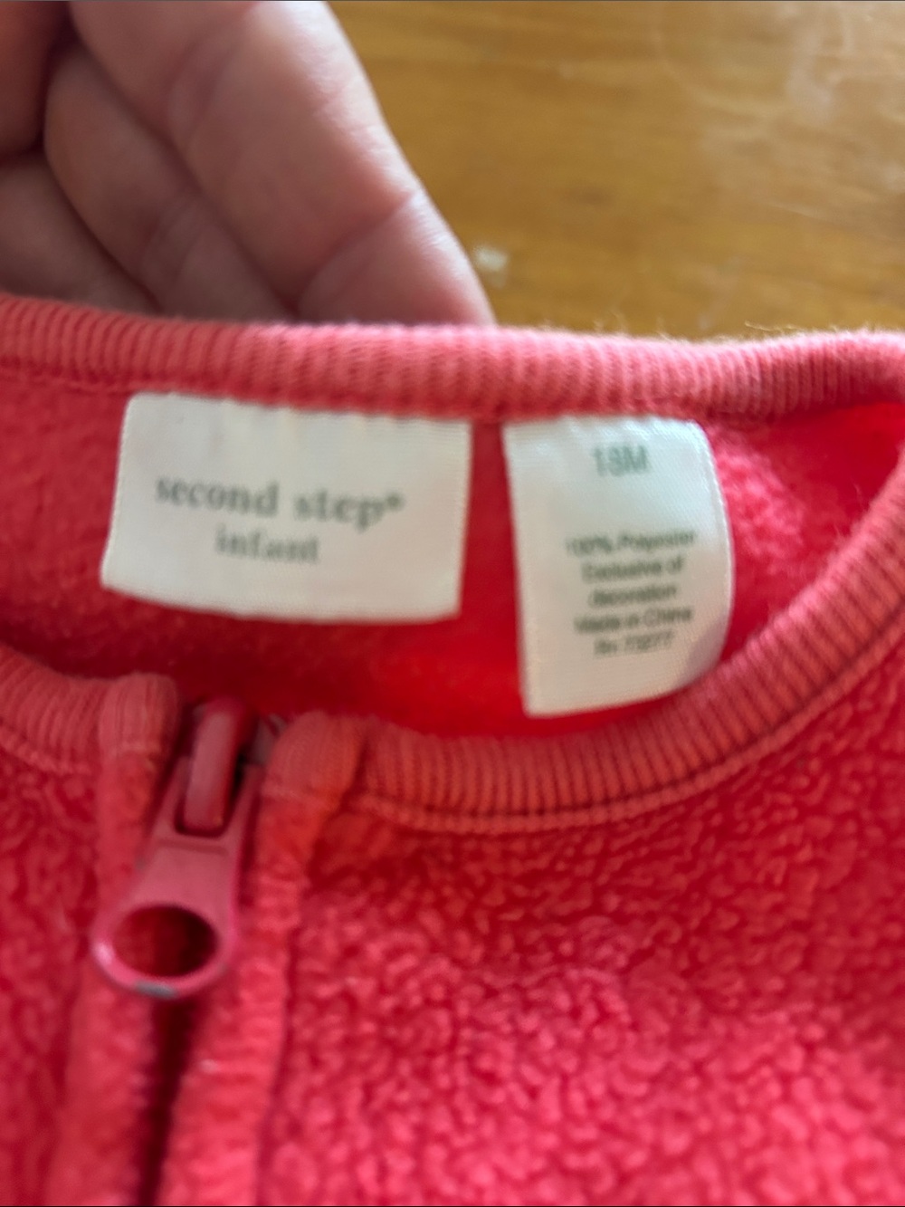Second Step Infant Coral Pink Fleece Bottoms - 18M - Picture 2 of 5